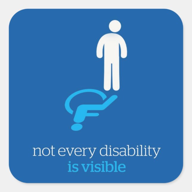 Sticker Carré tous les handicaps ne sont pas visibles (Devant)
