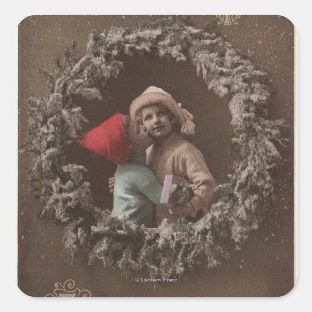 Sticker Carré Tous les Joys XMAS Soyez ThinePetits Enfants Baise (Devant)