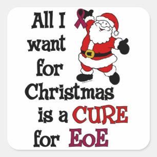 Sticker Carré Tout Ce Que Je Veux Pour Noël...EoE