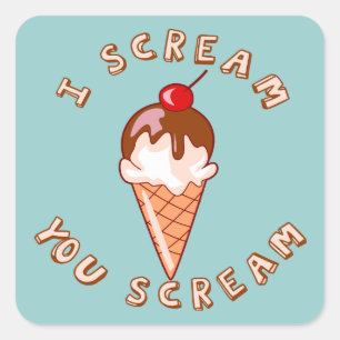 Sticker Carré Tout Crier Pour Glace Cream
