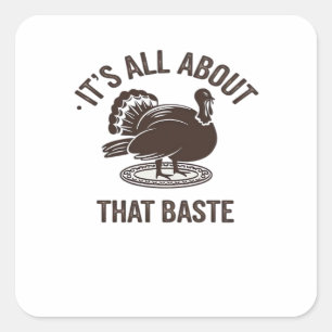 Sticker Carré Tout Sur Ce Baste Noël tendance