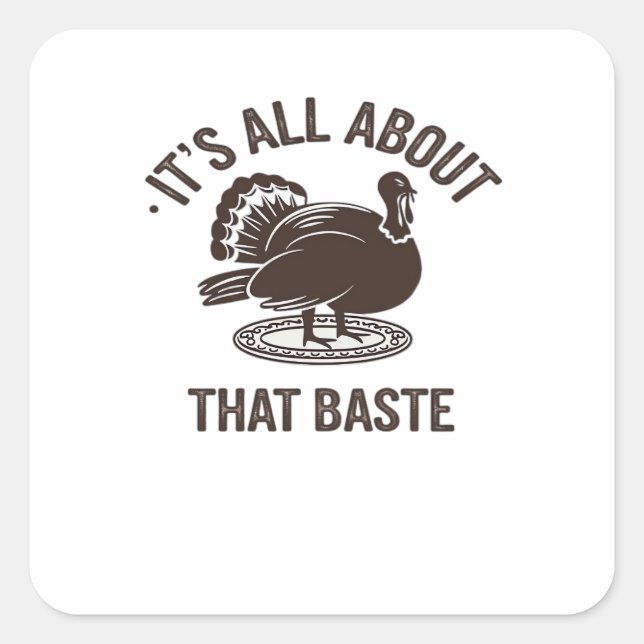 Sticker Carré Tout Sur Ce Baste Noël tendance (Devant)