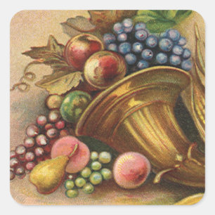 Sticker Carré Toute la récolte de Thanksgiving est tienne