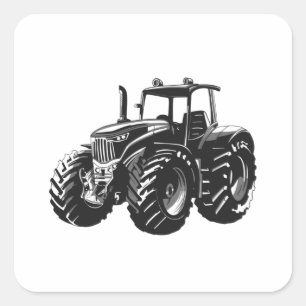 Sticker Carré Tracteur