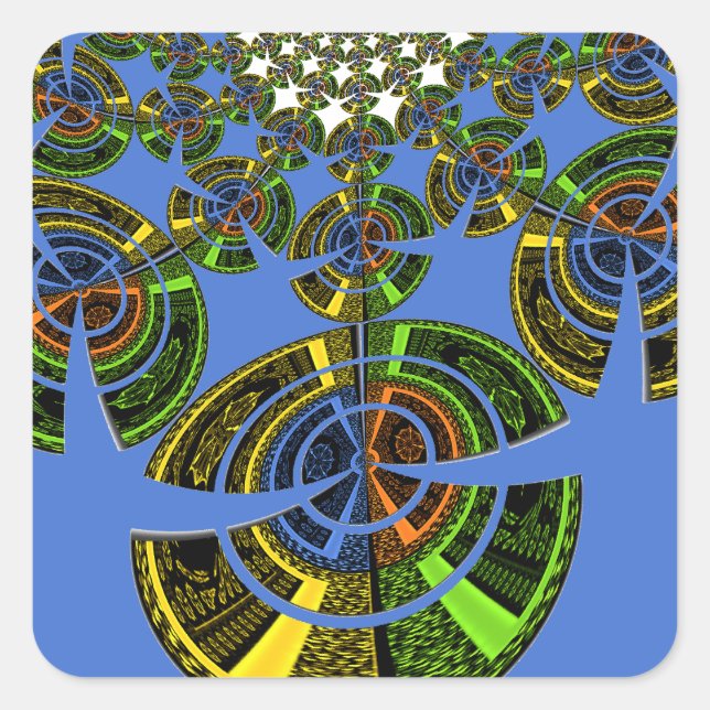 Sticker Carré Tradition bleue (Devant)