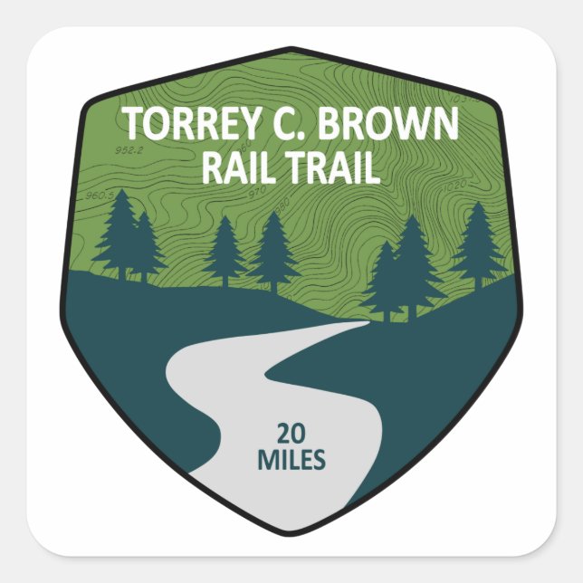 Sticker Carré Trail Brown Torrey C. (Devant)