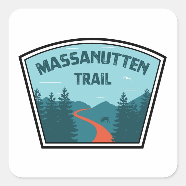 Sticker Carré Trail Massanutten Virginie (Devant)