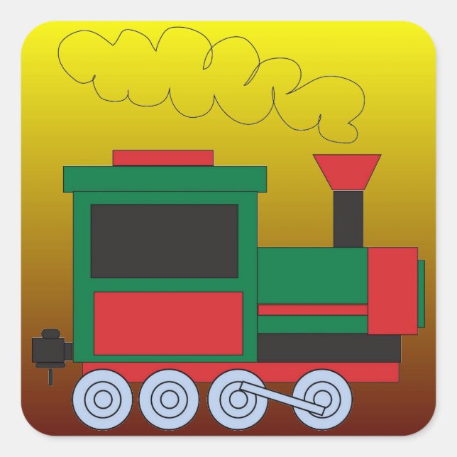 Sticker Carré Train (Devant)