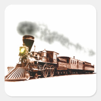 Sticker Carré Train à cuivre
