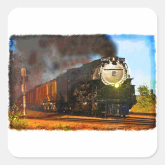 Sticker Carré Train à vapeur