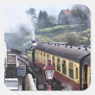 STICKER CARRÉ TRAINS À VAPEUR