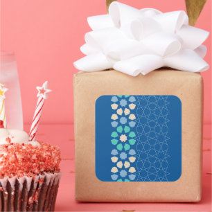 Sticker Carré Tranquillité Turquoise Bleue