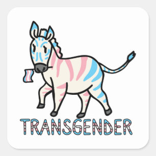 Sticker Carré Transgenre Zebra