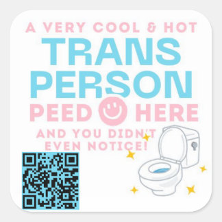 Sticker Carré Transson Peed ici et vous n'avez même pas remarqué