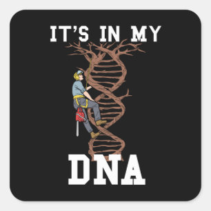 Sticker Carré Travail du bois Hommes Lumberjack Cadeaux Arborist