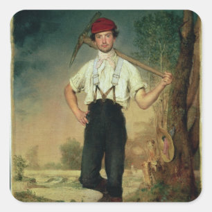 Sticker Carré Travailleur, 1848