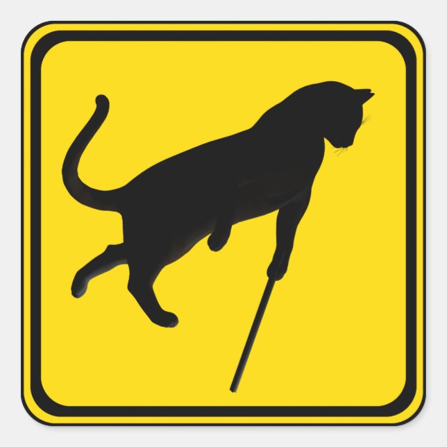 Sticker Carré Traversée de chats aveugles ! (Devant)