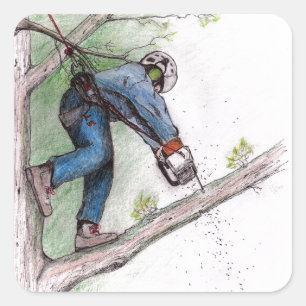 Sticker Carré Tree Surgeon Arborist
