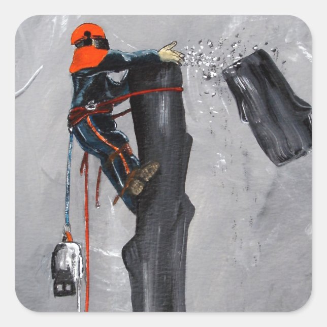 Sticker Carré Tree Surgeon Arborist (Devant)