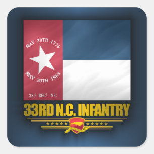 Sticker Carré trente-troisième Infanterie de la Caroline du Nor