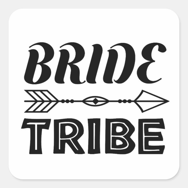 Sticker Carré Tribu de la mariée    (Devant)