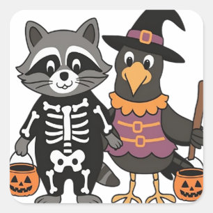 Sticker Carré Trick-or-treaters