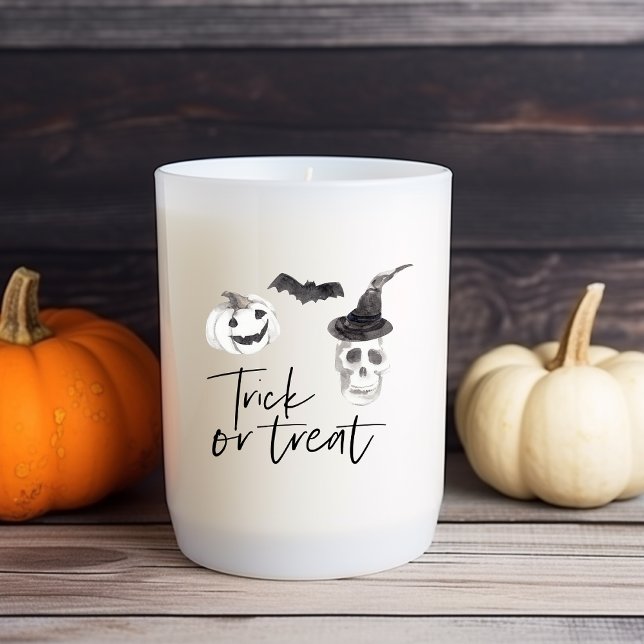 Sticker Carré Tricoter ou traiter éffrayant | Parti Halloween (Créateur téléchargé)