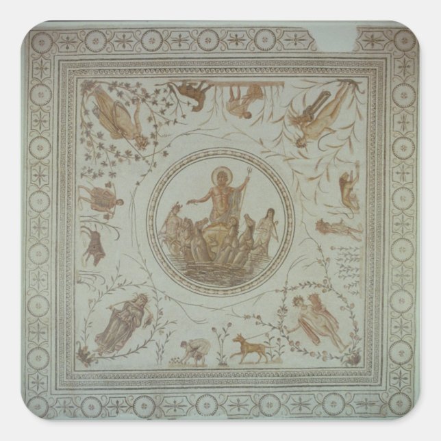 Sticker Carré Triomphe de Neptune et des Quatre Saisons (Devant)