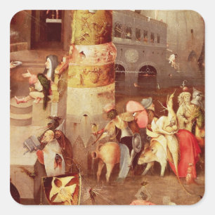 Sticker Carré Triptyque de la tentation de saint Antoine