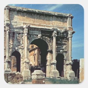 Sticker Carré Triumphal Arch of Septimius Severus, dedicated