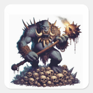 Sticker Carré Troll