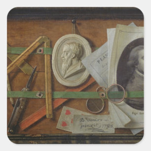 Sticker Carré Trompe l'Oeil, 1785