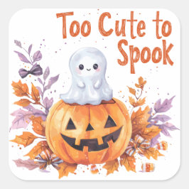 Sticker Carré Trop mignon pour parler | ExDesigner | Halloween