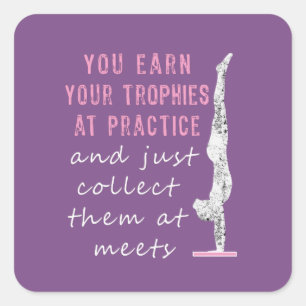 Sticker Carré Trophées impressionnants gagnés au cadeau de