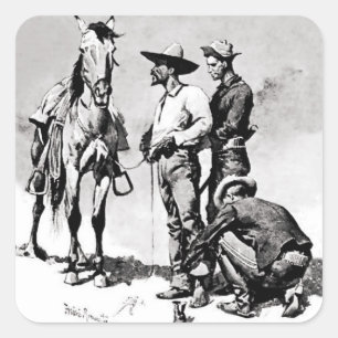 Sticker Carré Troupiers du troisième de cavalerie par Frederic