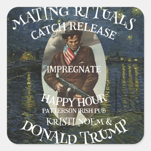 Sticker Carré Trump (Devant)