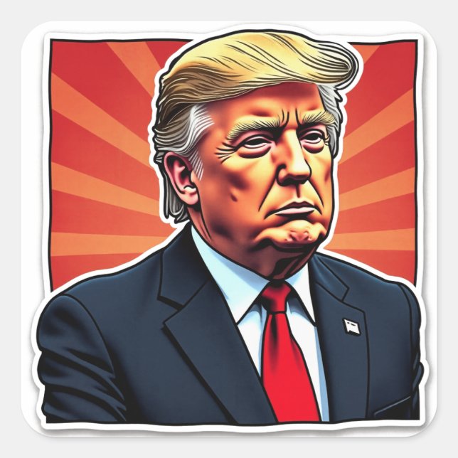 Sticker Carré Trump (Devant)
