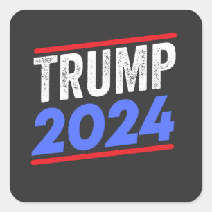 Sticker Carré Trump 2024 Pour le président Donald Jr. Maga Elect