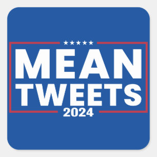 Sticker Carré Trump 2024 Tweet Moyenne des élections