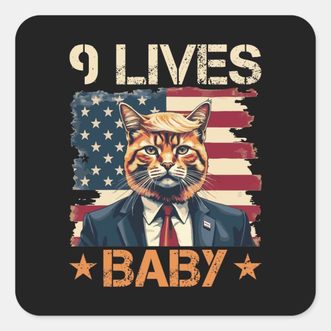 Sticker Carré Trump 9 Vit un bébé (Devant)
