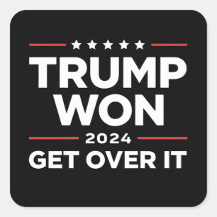 Sticker Carré Trump a Gagné Faites Avec 2024