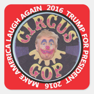 Sticker Carré Trump Clown