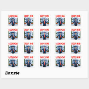 Sticker Carré Trump Daddys à la maison