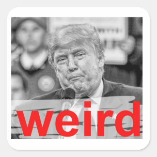 Sticker Carré Trump est bizarre