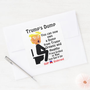 Sticker Carré Trump et son bâton