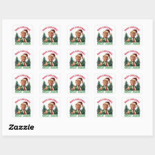 Sticker Carré Trump Noël, renouer avec Noël