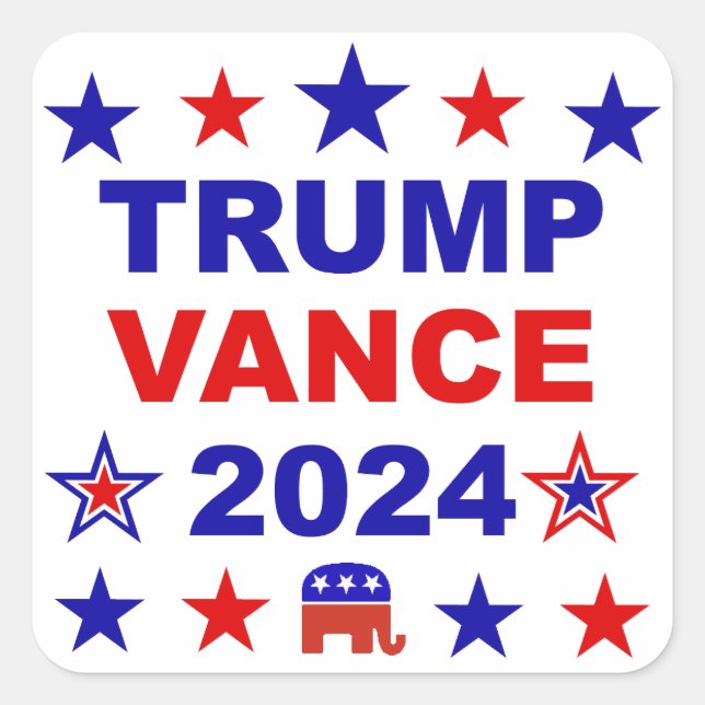 Sticker Carré Trump Vance 2024 (Devant)
