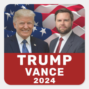 Sticker Carré Trump Vance 2024