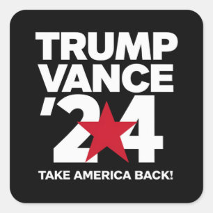Sticker Carré Trump Vance 2024 Vote Trump 2024 Élection