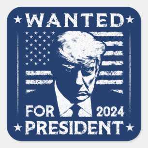 Sticker Carré Trump veut l'élection présidentielle de 2024